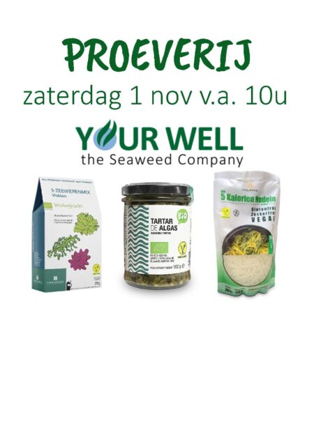 Lees meer over het artikel Zaterdag 1 nov: Proeverij zeewier(producten)